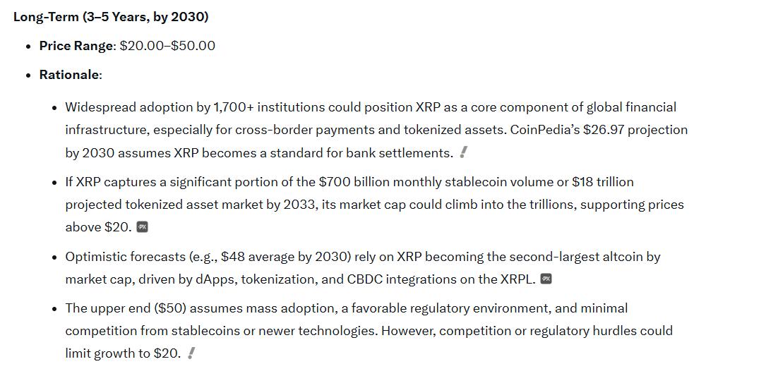 Long Term XRP Price Prediction Grok