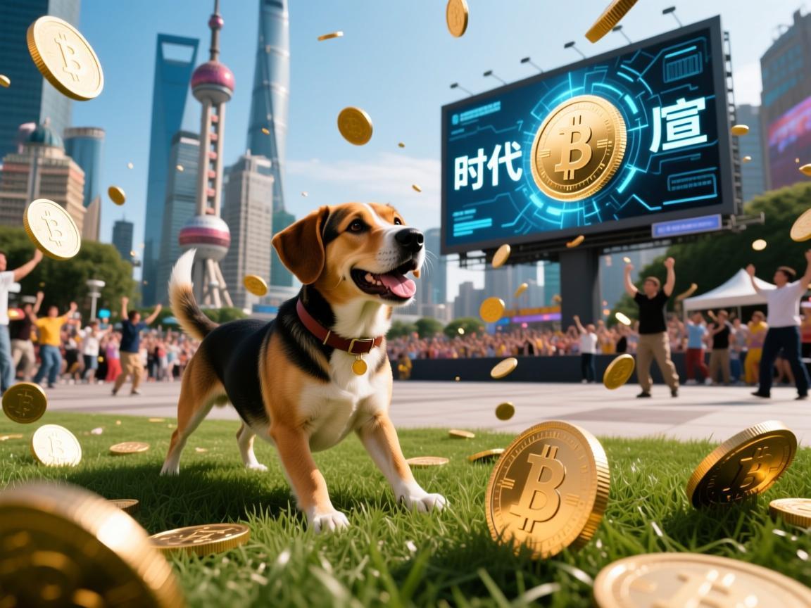 狗狗币在时代广场的，一场草根狂欢的数字宣言