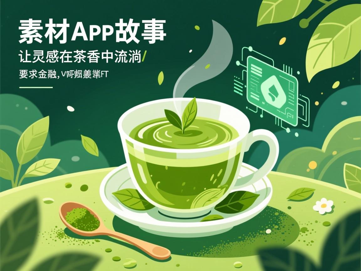 抹茶故事插画素材app，让灵感在茶香中流淌